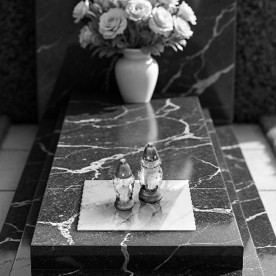 Glass candle plate decorative Elegant marble texture