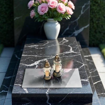 Grave candle coaster decorative Concrete background texture