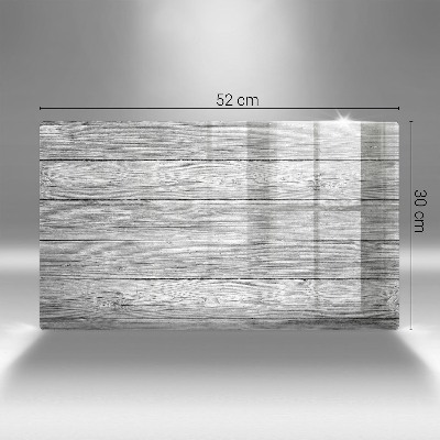 Glass candle plate decorative Old wood planks