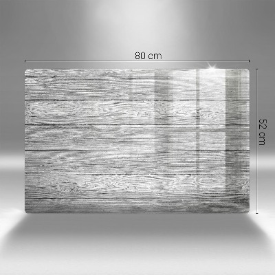 Glass candle plate decorative Old wood planks