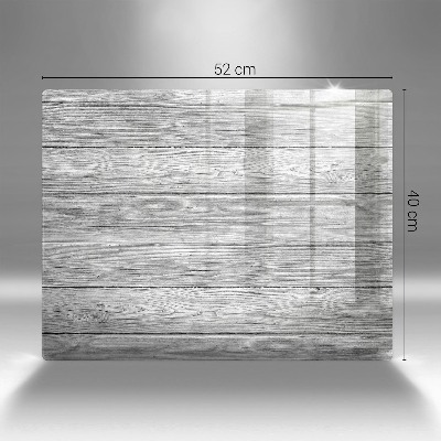Glass candle plate decorative Old wood planks