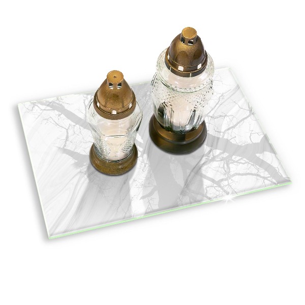 Glass candle plate decorative Delicate marble