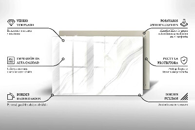 Glass candle plate decorative Delicate marble