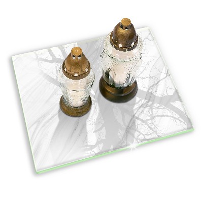 Glass candle plate decorative Delicate marble