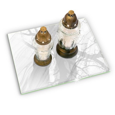 Glass candle plate decorative Delicate marble
