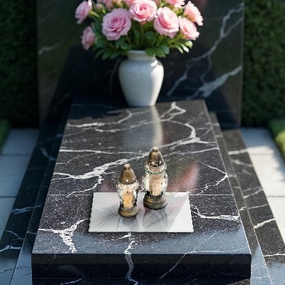 Glass candle plate decorative Delicate marble