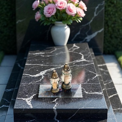 Grave candle coaster decorative Marble texture