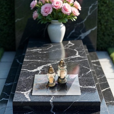 Grave candle coaster decorative Marble texture