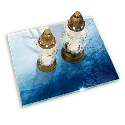 Glass candle plate decorative Abstract background