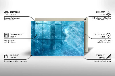 Grave candle coaster decorative Blue water