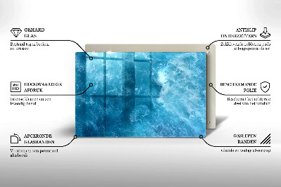 Grave candle coaster decorative Blue water