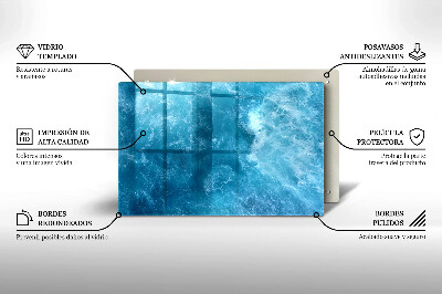 Grave candle coaster decorative Blue water