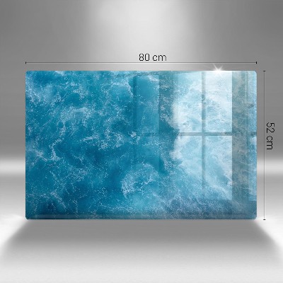 Grave candle coaster decorative Blue water