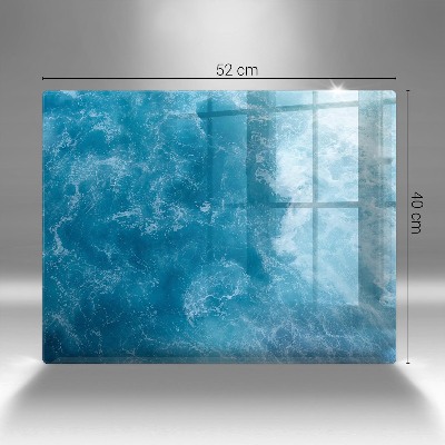 Grave candle coaster decorative Blue water