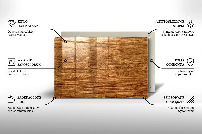Glass candle plate decorative Wood plank texture