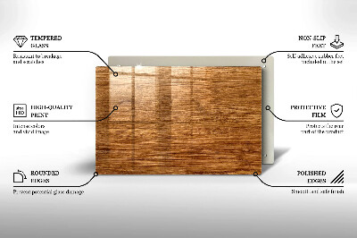 Glass candle plate decorative Wood plank texture