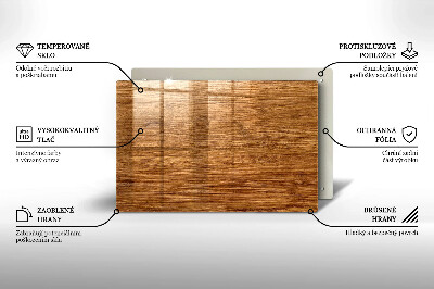 Glass candle plate decorative Wood plank texture