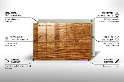Glass candle plate decorative Wood plank texture