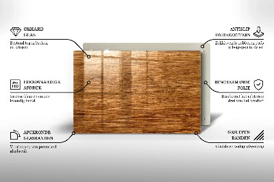 Glass candle plate decorative Wood plank texture