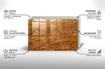 Glass candle plate decorative Wood plank texture