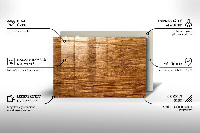 Glass candle plate decorative Wood plank texture