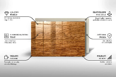 Glass candle plate decorative Wood plank texture