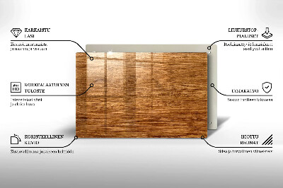 Glass candle plate decorative Wood plank texture