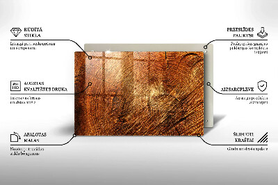 Grave candle coaster decorative Wood tree rings