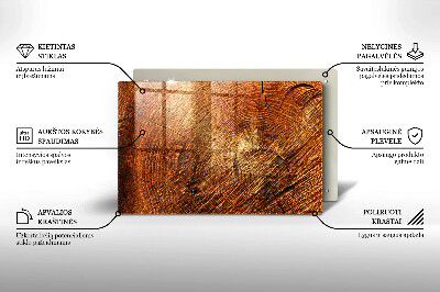 Grave candle coaster decorative Wood tree rings