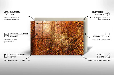 Grave candle coaster decorative Wood tree rings