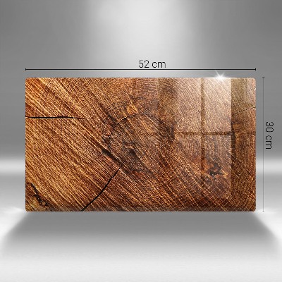 Glass candle plate decorative Wood structure
