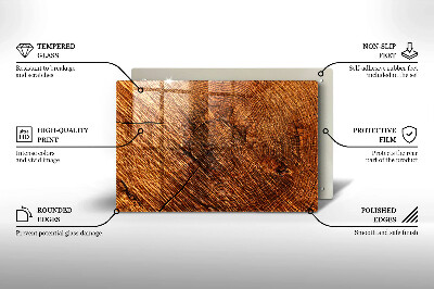 Glass candle plate decorative Wood structure