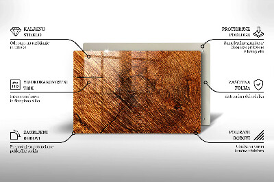 Glass candle plate decorative Wood structure