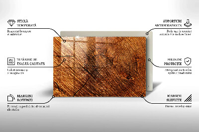Glass candle plate decorative Wood structure