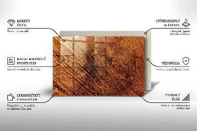 Glass candle plate decorative Wood structure