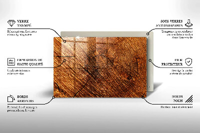 Glass candle plate decorative Wood structure