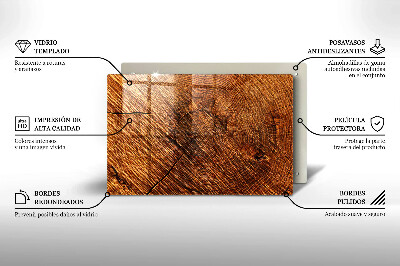 Glass candle plate decorative Wood structure