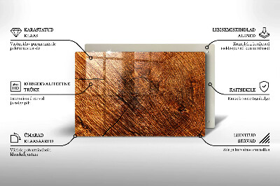 Glass candle plate decorative Wood structure