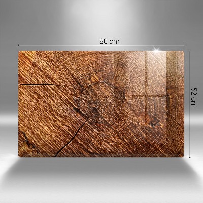 Glass candle plate decorative Wood structure