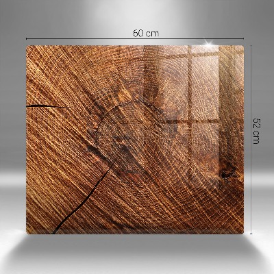 Glass candle plate decorative Wood structure