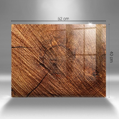 Glass candle plate decorative Wood structure