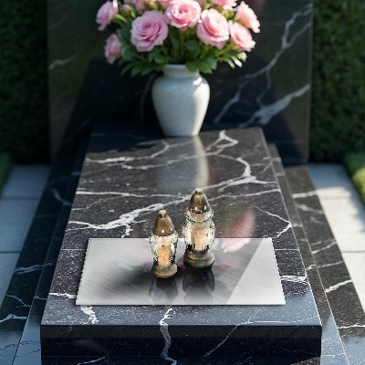 Grave candle coaster decorative Metal background texture