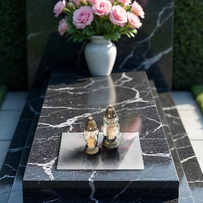 Grave candle coaster decorative Metal background texture