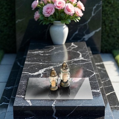 Glass candle plate decorative Metal texture