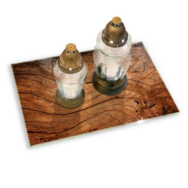 Grave candle coaster decorative Wood plank texture