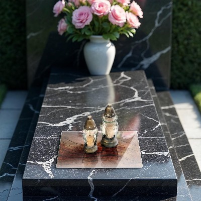 Grave candle coaster decorative Wood plank texture