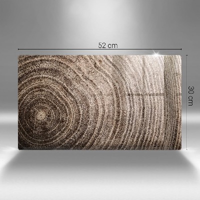 Grave candle coaster decorative Tree rings wood