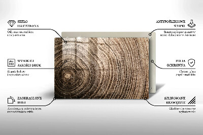 Grave candle coaster decorative Tree rings wood