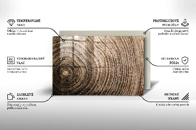 Grave candle coaster decorative Tree rings wood