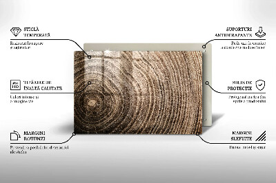 Grave candle coaster decorative Tree rings wood
